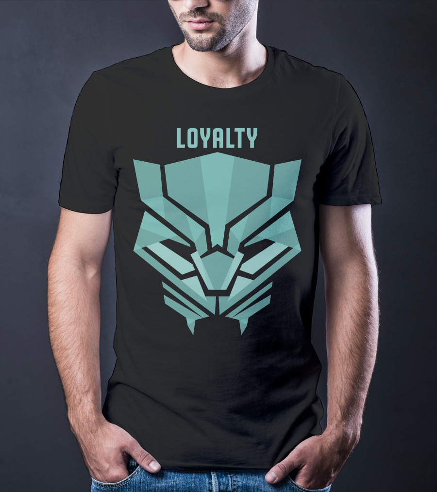 Marvel Black Panther Loyalty Teal Mask T-Shirt