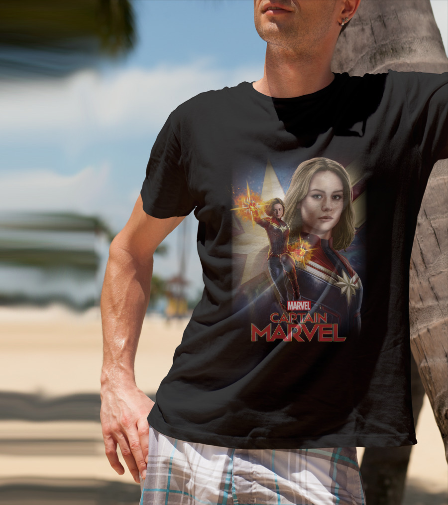 Marvel Captain Marvel Starburst Power T-Shirt