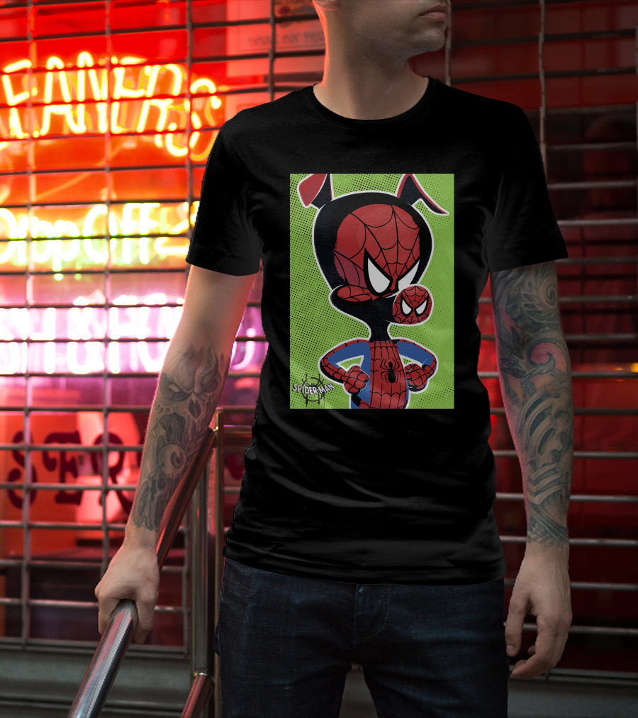 Marvel Spider-Ham Spiderverse Pop Art Spider-Man Character Heroic Pose T-Shirt