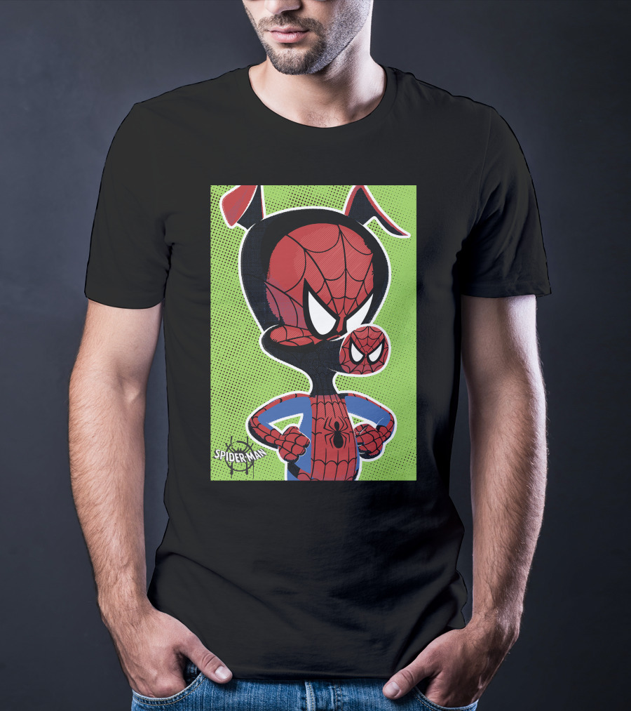 Marvel Spider-Ham Spiderverse Pop Art Spider-Man Character Heroic Pose T-Shirt