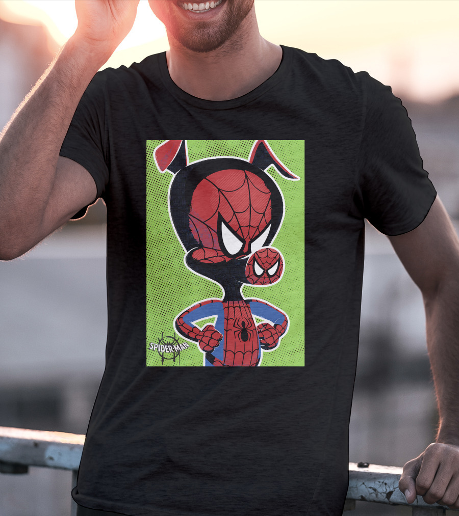 Marvel Spider-Ham Spiderverse Pop Art Spider-Man Character Heroic Pose T-Shirt