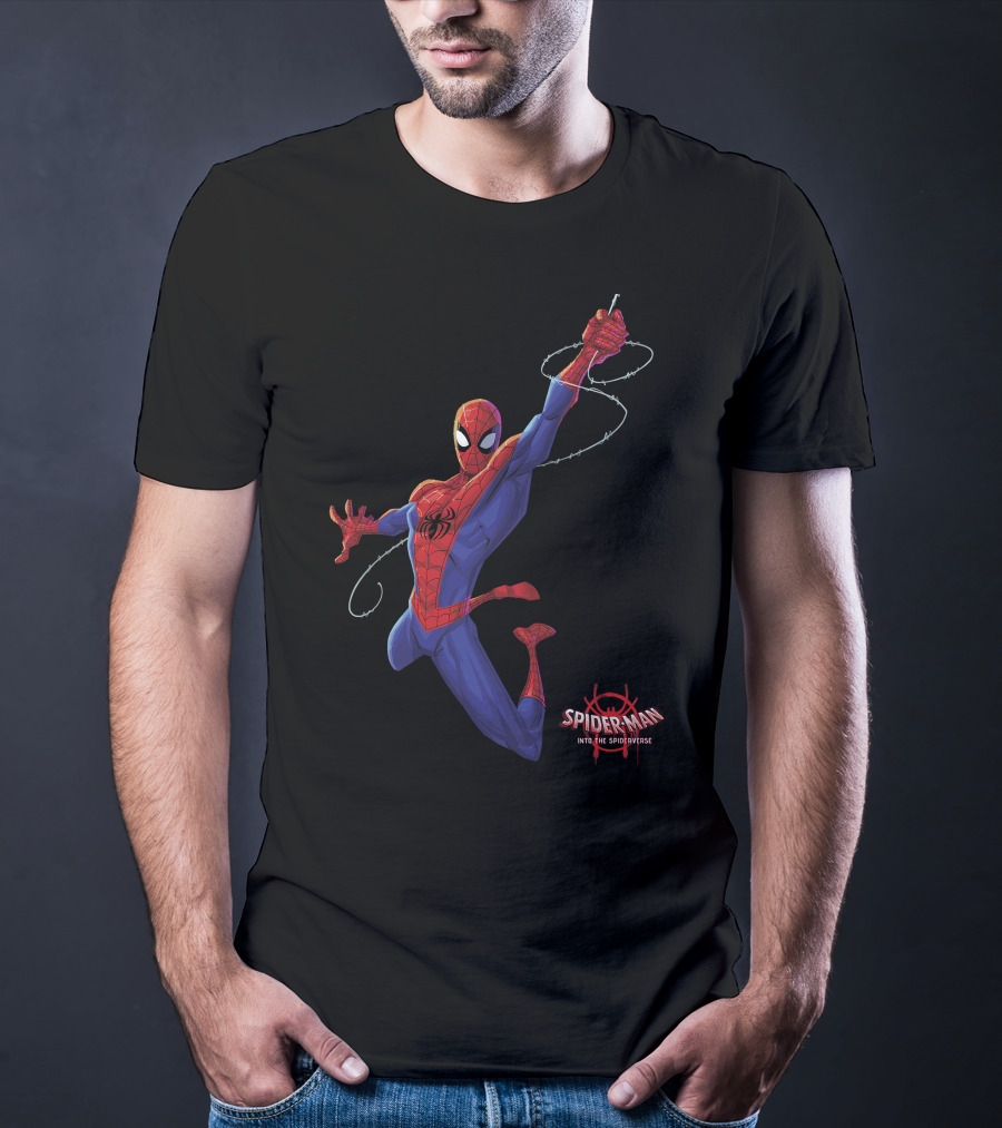 Spider-Man Into The Spider-Verse Classic Swing Action Marvel T-Shirt