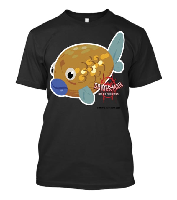 Marvel Spider-Man Into The Spider-Verse Fish Sticker T-Shirt