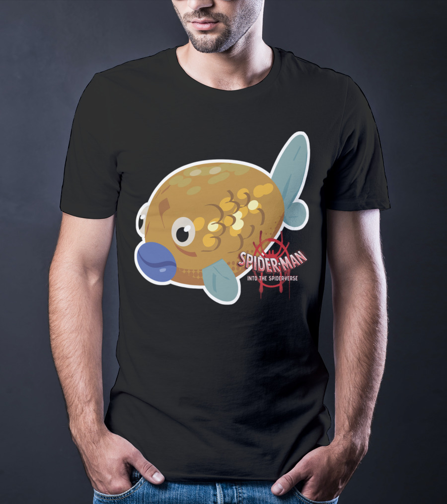Marvel Spider-Man Into The Spider-Verse Fish Sticker T-Shirt