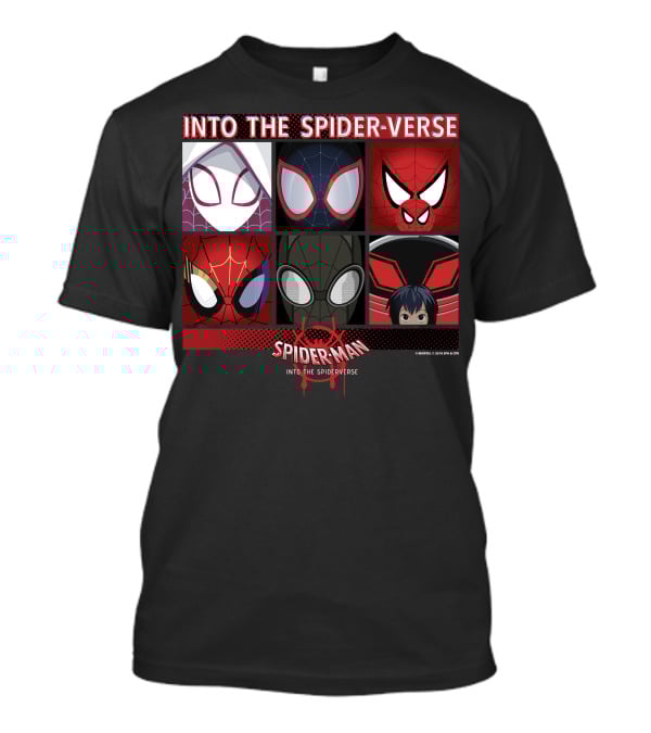 Marvel Spider-Man Into The Spider-Verse Square Group T-Shirt