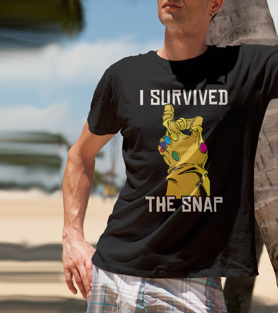 Marvel Thanos Infinity Gauntlet I Survived The Snap T-Shirt