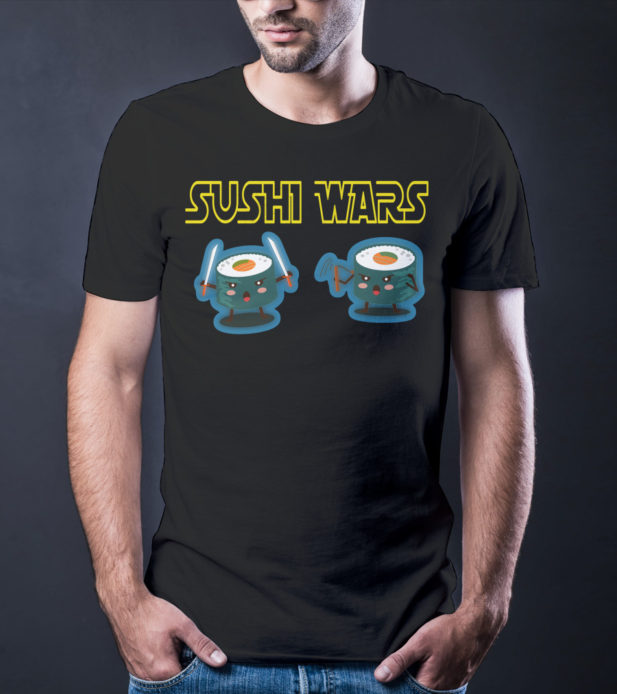 Sushi Wars Funny Star Theme Birthday T-Shirt