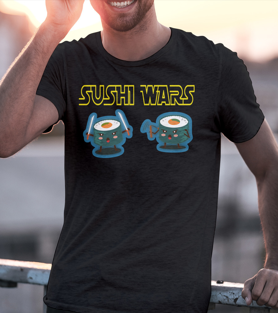 Sushi Wars Funny Star Theme Birthday T-Shirt