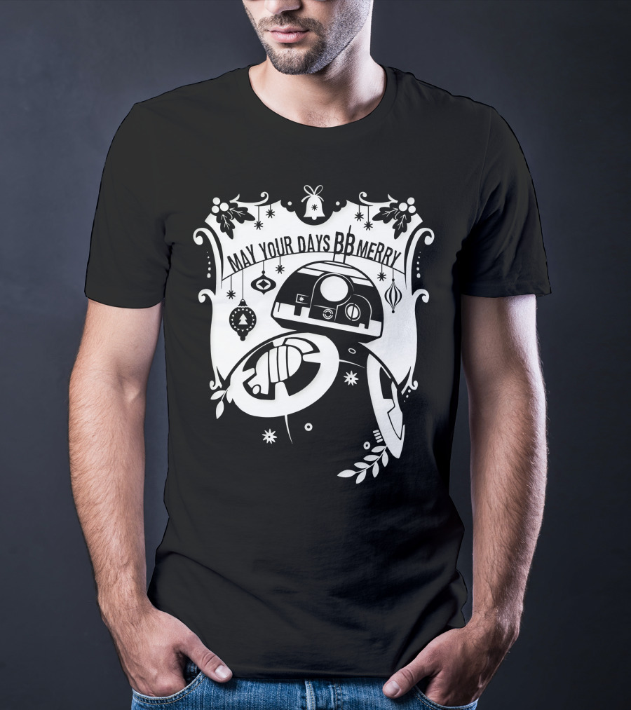 Star Wars BB-8 May Your Days BB Merry Holiday Ornaments T-Shirt