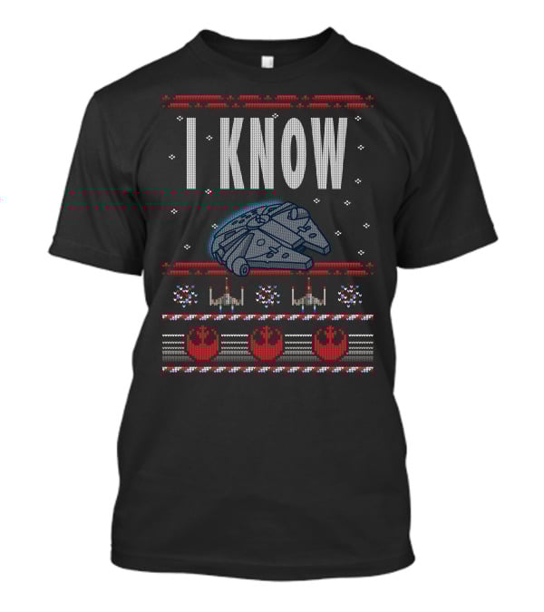 I Know Star Wars Millennium Falcon Ugly Sweater Style T-Shirt