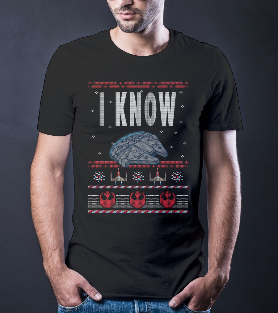 I Know Star Wars Millennium Falcon Ugly Sweater Style T-Shirt