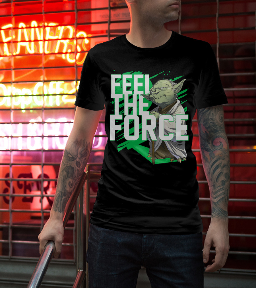 Star Wars Feel The Force Yoda Jedi Master T-Shirt