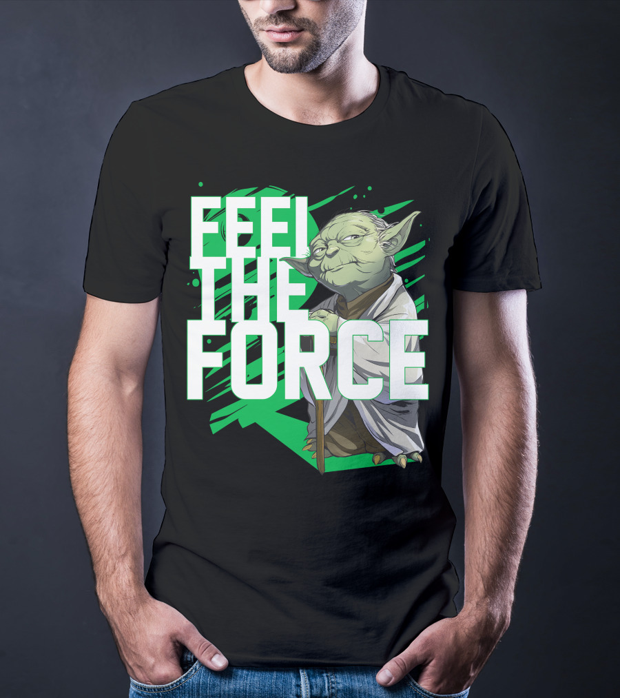 Star Wars Feel The Force Yoda Jedi Master T-Shirt