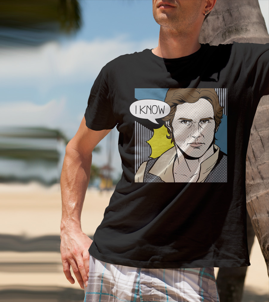 Star Wars Han Solo I Know Pop Art Retro Couples Fan Favorite T-Shirt