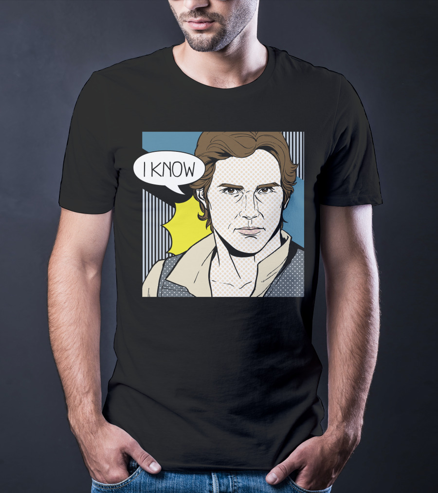Star Wars Han Solo I Know Pop Art Retro Couples Fan Favorite T-Shirt
