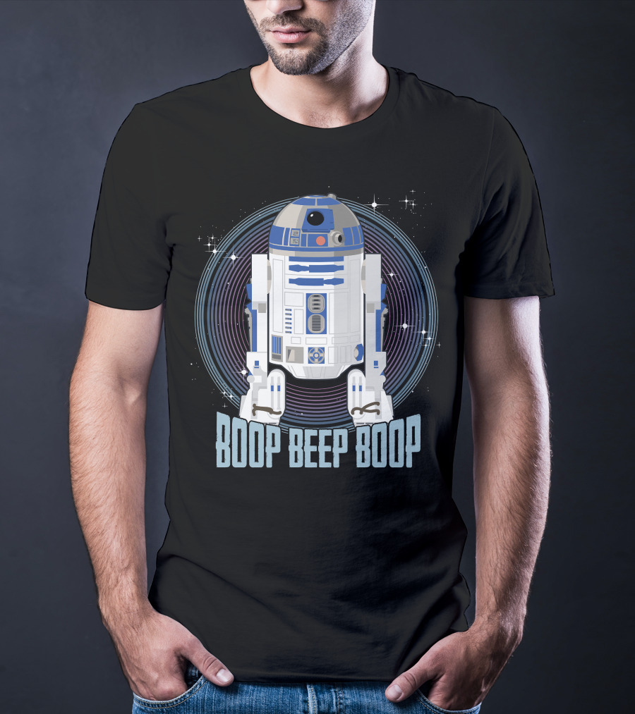 Star Wars R2-D2 Boop Beep Boop Circle T-Shirt