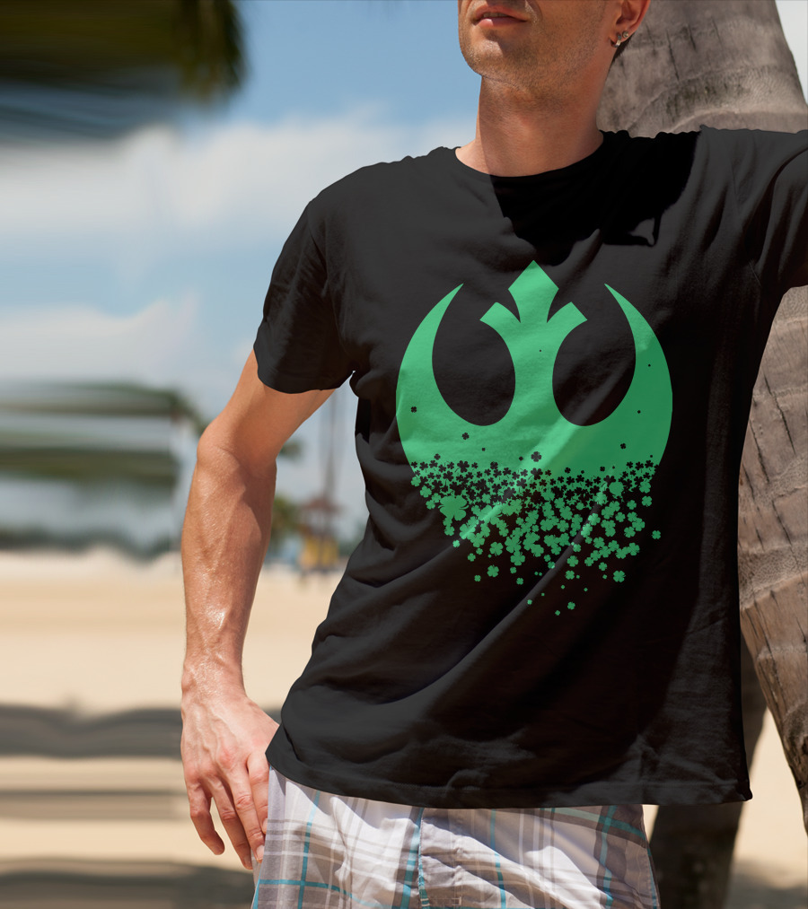 Star Wars Rebel Alliance Saint Patricks Day Clover Emblem T-Shirt