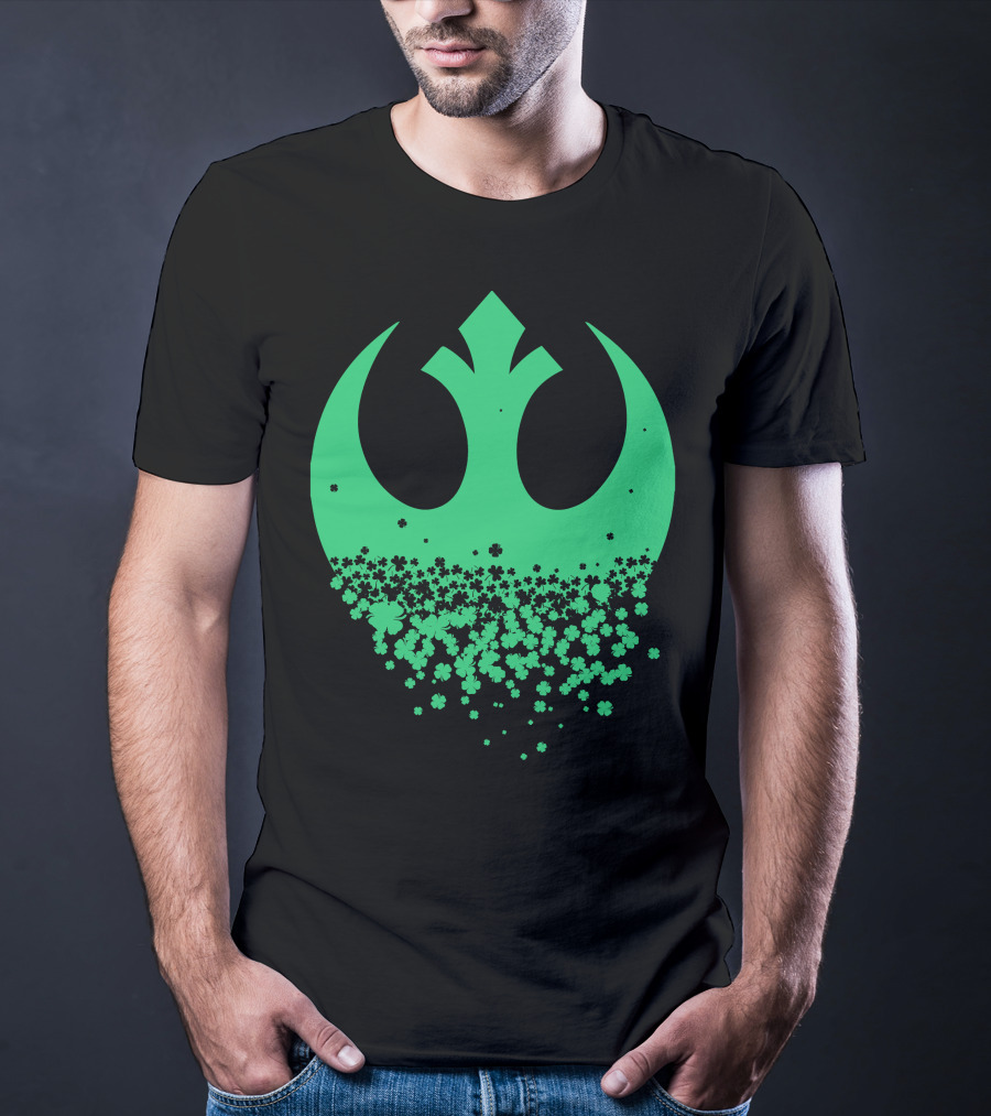 Star Wars Rebel Alliance Saint Patricks Day Clover Emblem T-Shirt