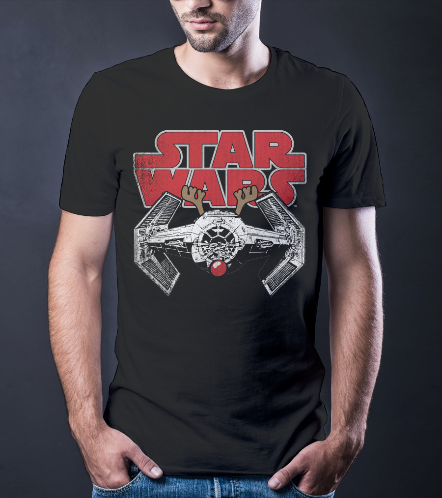 Star Wars TIE Fighter Reindeer Rudolf Christmas Nose T-Shirt