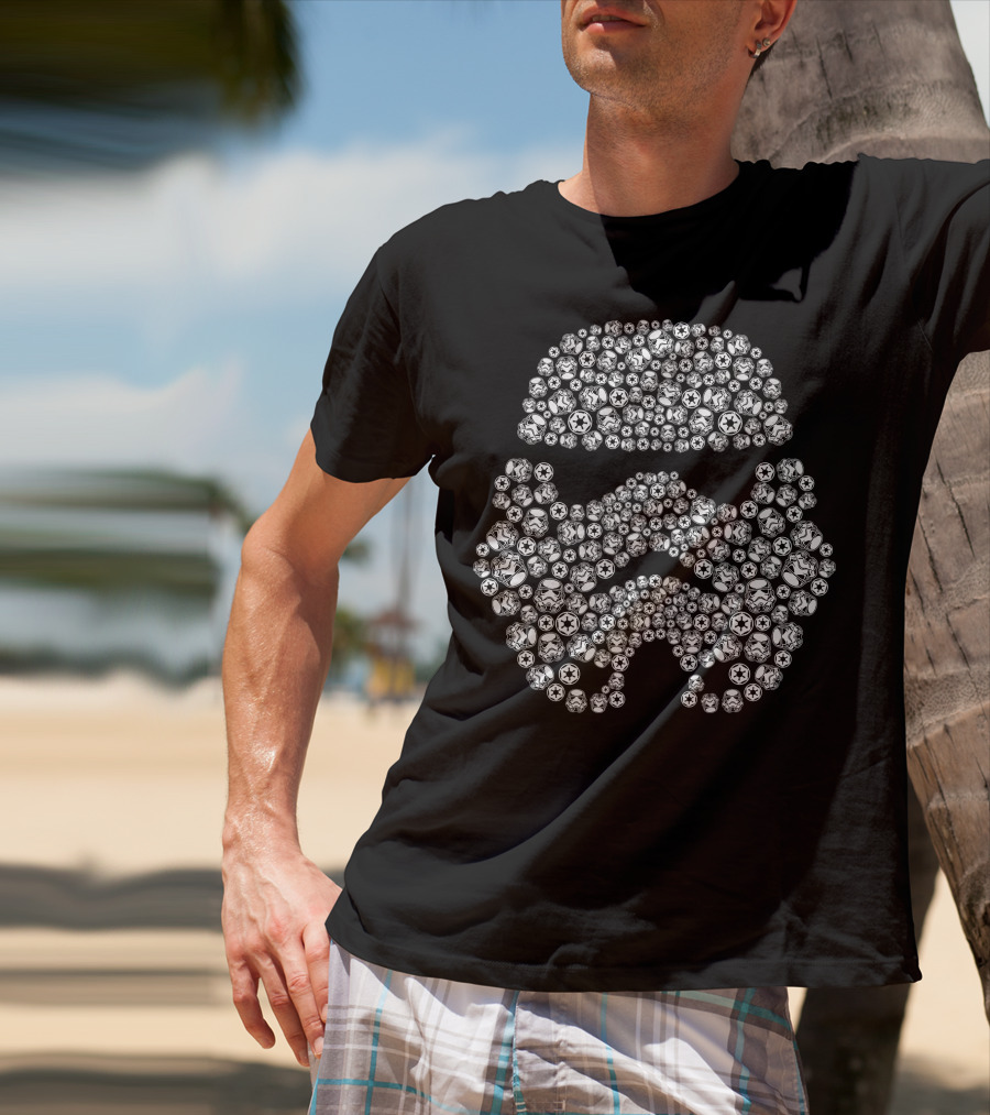 Star Wars Trooper Helmet Mosaic With Imperial Insignia T-Shirt