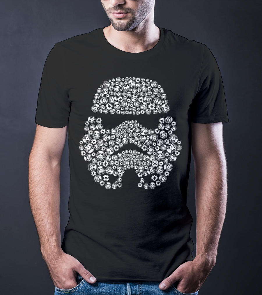 Star Wars Trooper Helmet Mosaic With Imperial Insignia T-Shirt