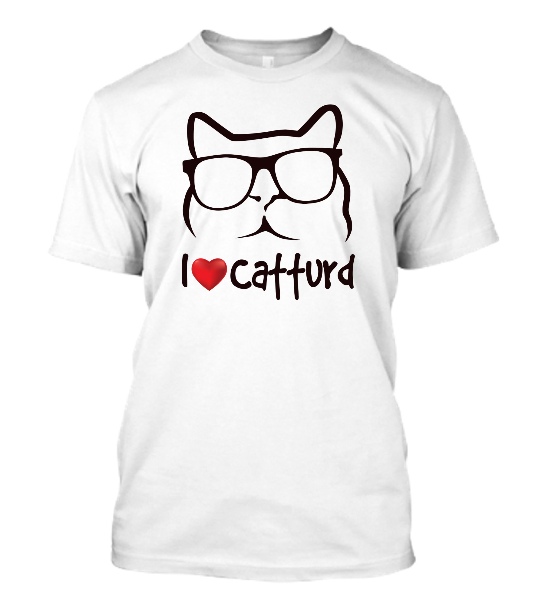 I Love Catturd Glasses Cat T-Shirt
