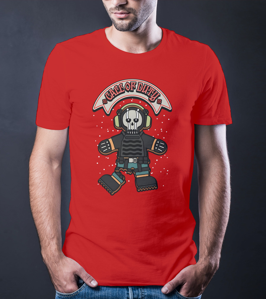 Call Of Duty Soldier Skull Headset T-Shirt