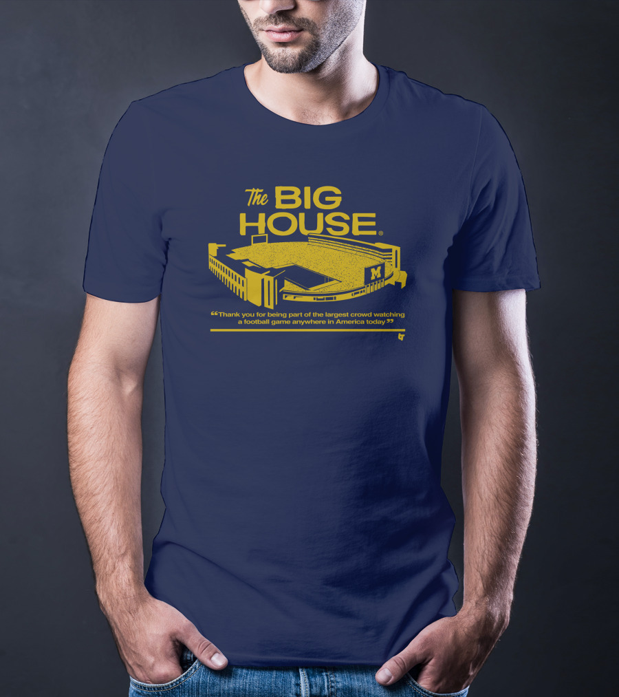 The Big House Stadium M Football Game Largest Crowd America T-Shirt