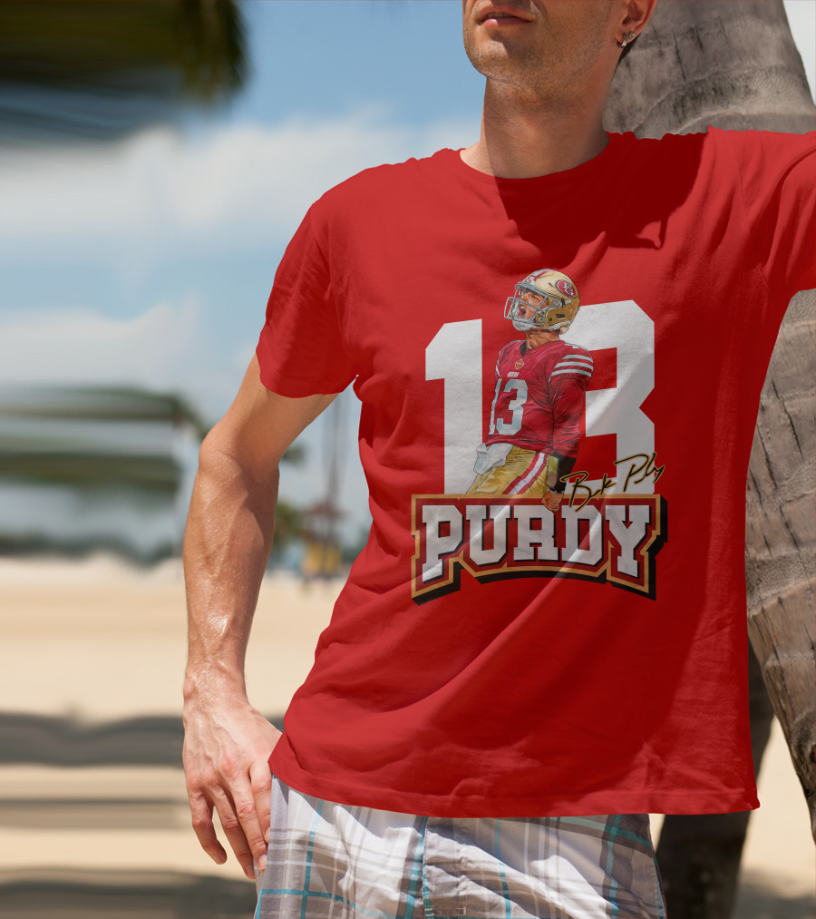 13 Purdy Brock Poly Football Player Red Jersey T-Shirt