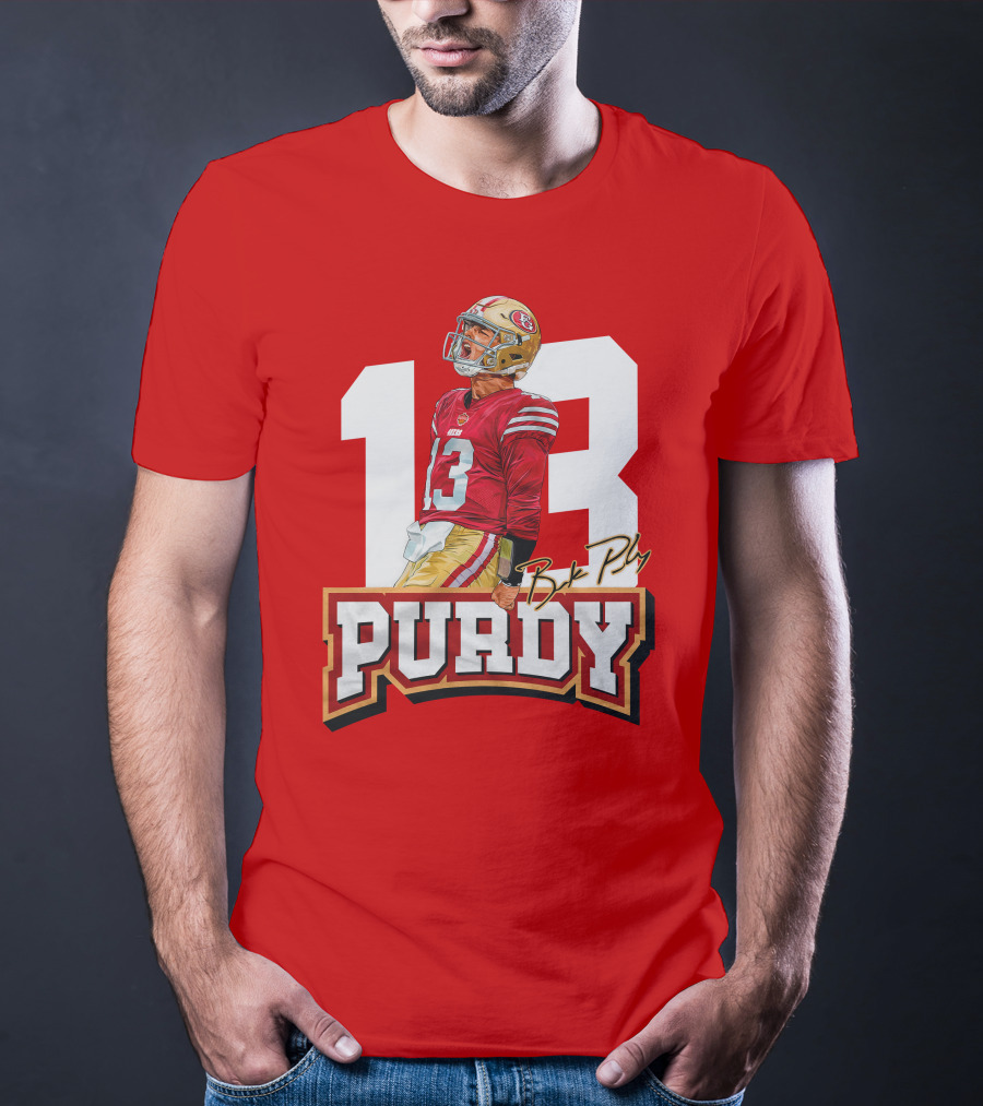 13 Purdy Brock Poly Football Player Red Jersey T-Shirt