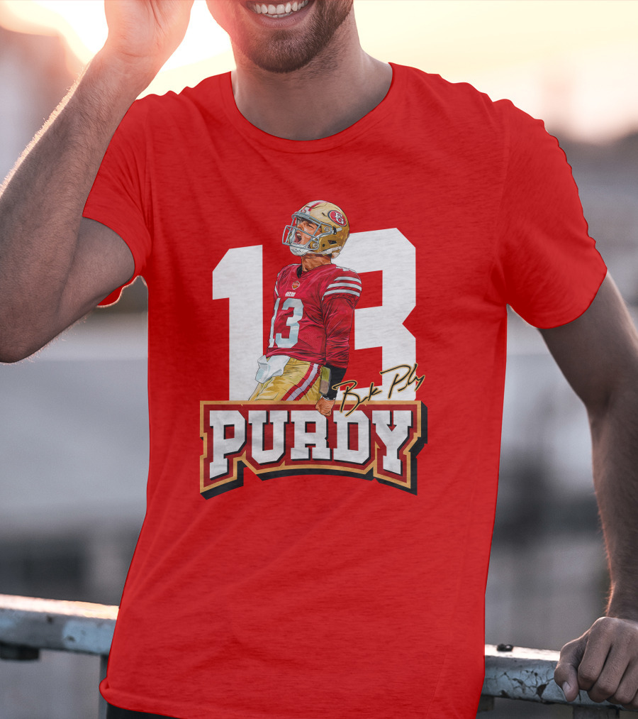 13 Purdy Brock Poly Football Player Red Jersey T-Shirt