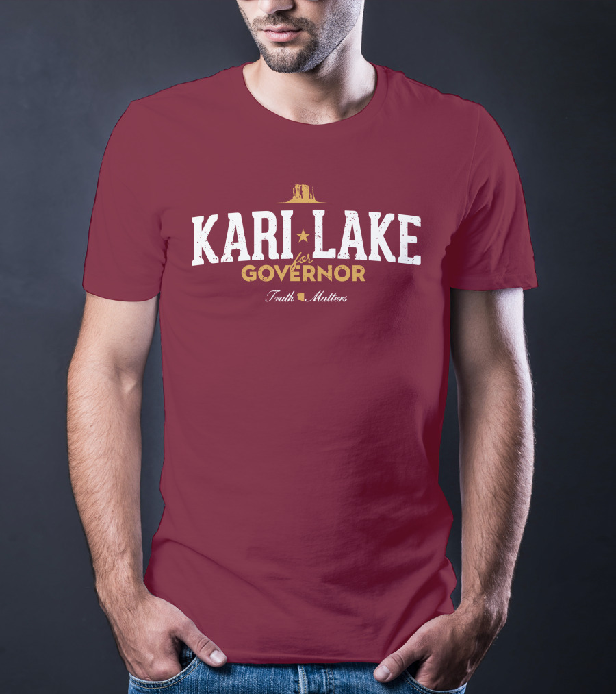 Kari Lake For Governor Gold Star Monument T-Shirt