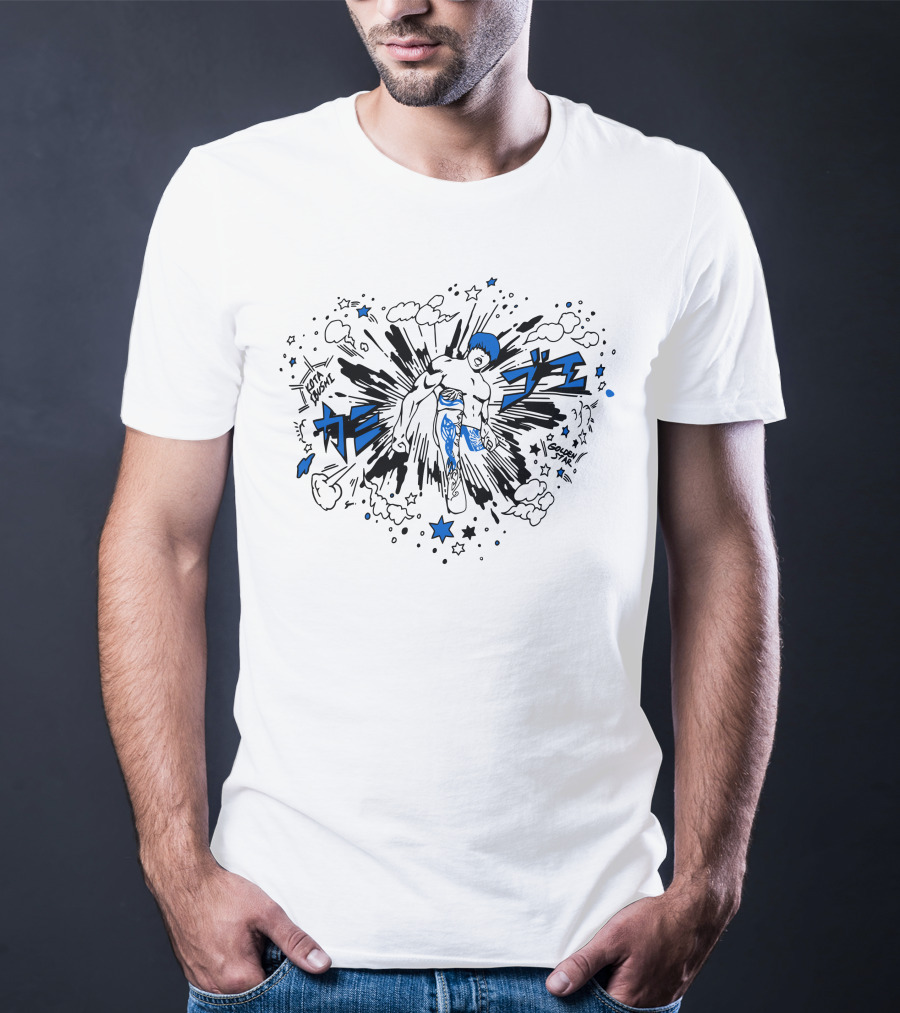 Kenny Omega Kota Ibushi JJ Williams Splat Supernova Burst Blue Stars Clouds T-Shirt
