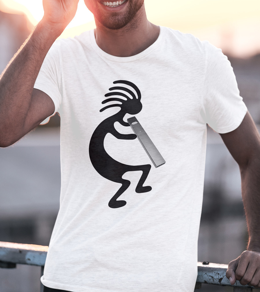 Kokopelli Vaping Man With Modern Device T-Shirt