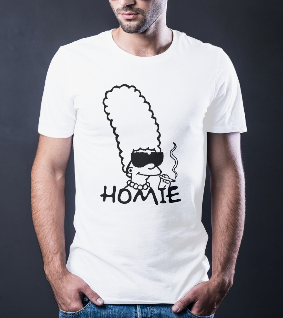 Marge Simpson Homie Smoking T-Shirt