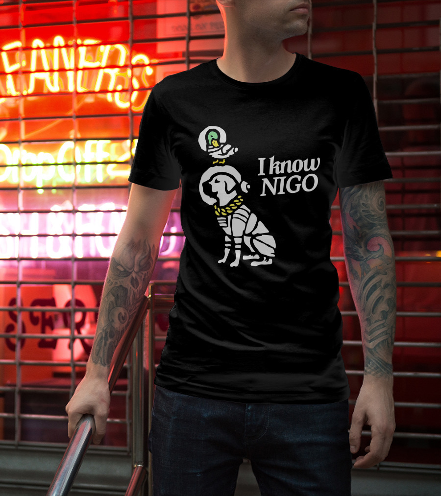 I Know Nigo Merch Lakeshow And Delta Iconic Dog With Parrot T-Shirt