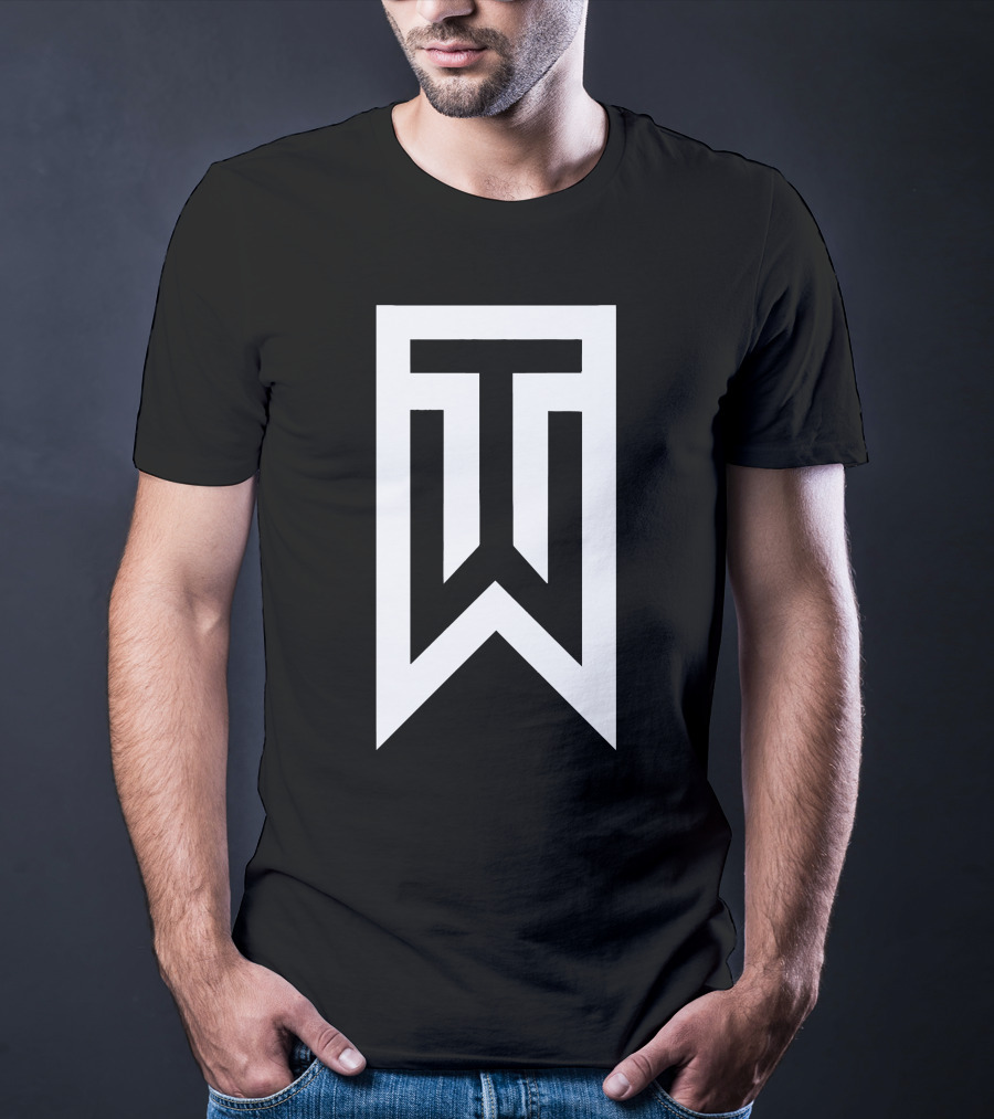 Tiger Woods Logo TW Monogram Merch T-Shirt