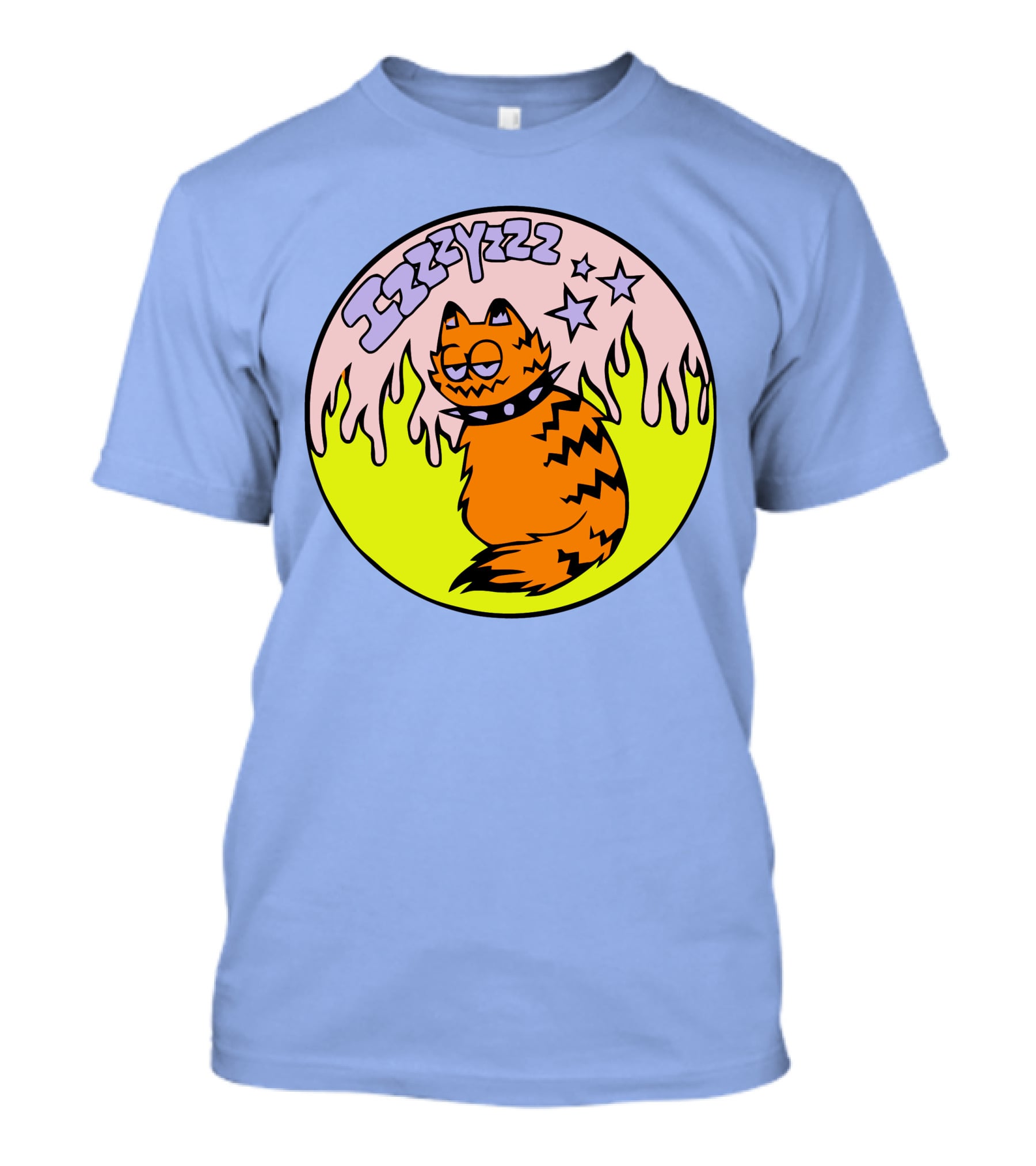 Izzzyzzz Crowdmade Merch Garfield Flame Stars T-Shirt