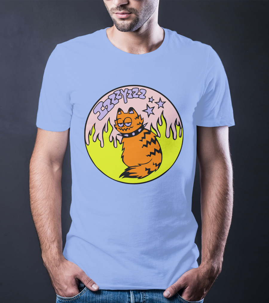 Izzzyzzz Crowdmade Merch Garfield Flame Stars T-Shirt
