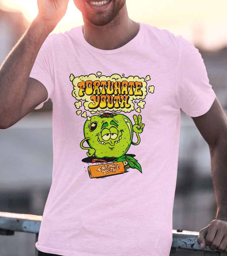 Fortunate Youth Merch Apple Smoking Peace Hand T-Shirt