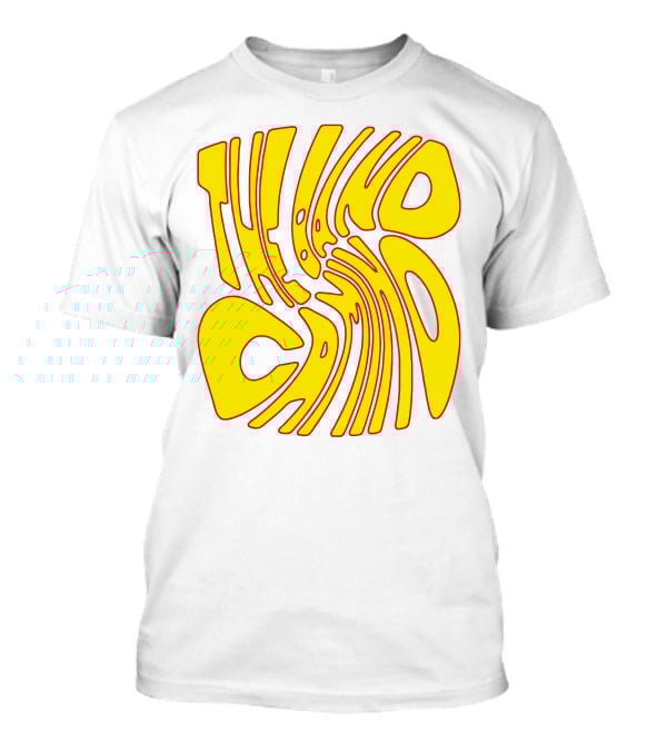 The Band Camino Groovy Textual Yellow And Red Psychedelic Style Merchandise T-Shirt