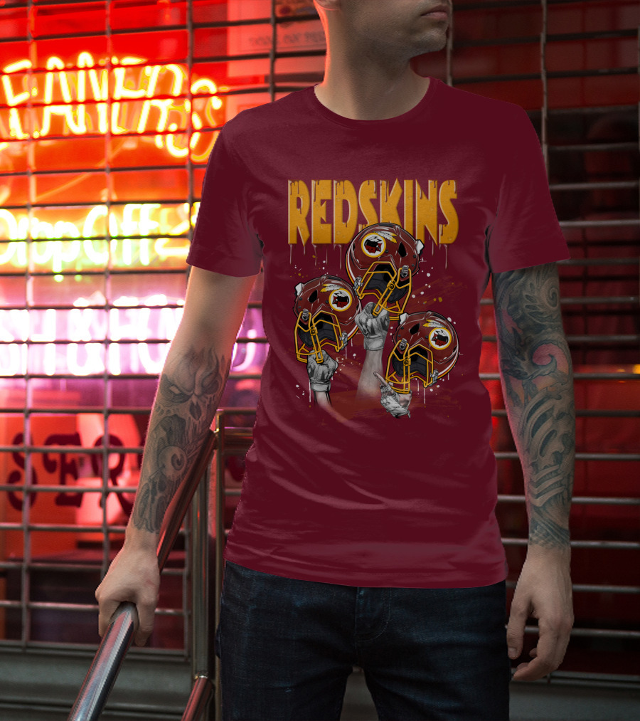 Redskins Helmets And Raised Fists T-Shirt