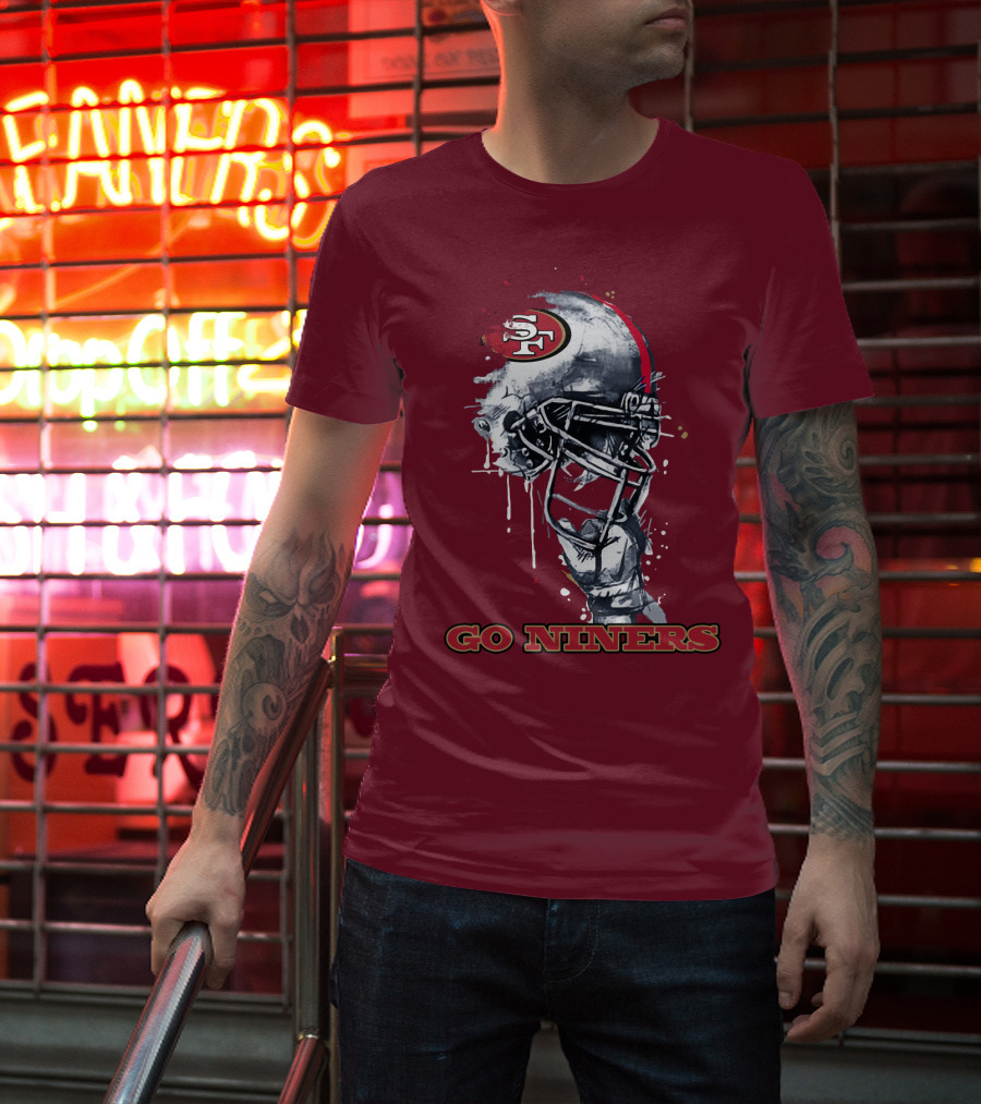 Go Niners Sf49ers Helmet T-Shirt