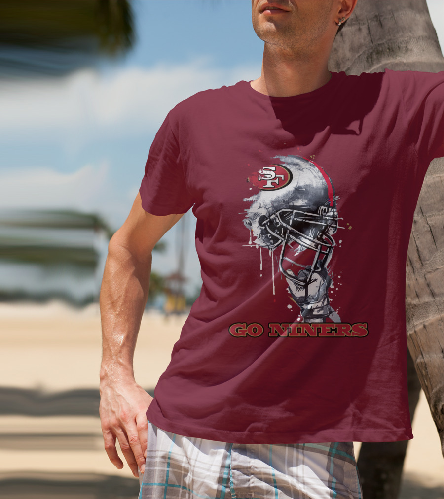 Go Niners Sf49ers Helmet T-Shirt