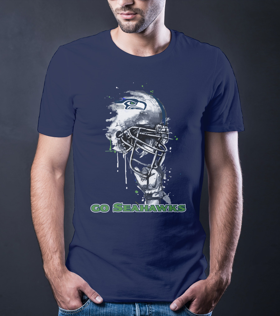 Go Seahawks Seahawks Helmet T-Shirt