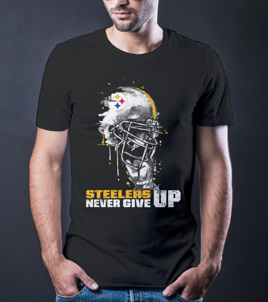 Steelers Never Give Up Helmet *Special Edition T-Shirt