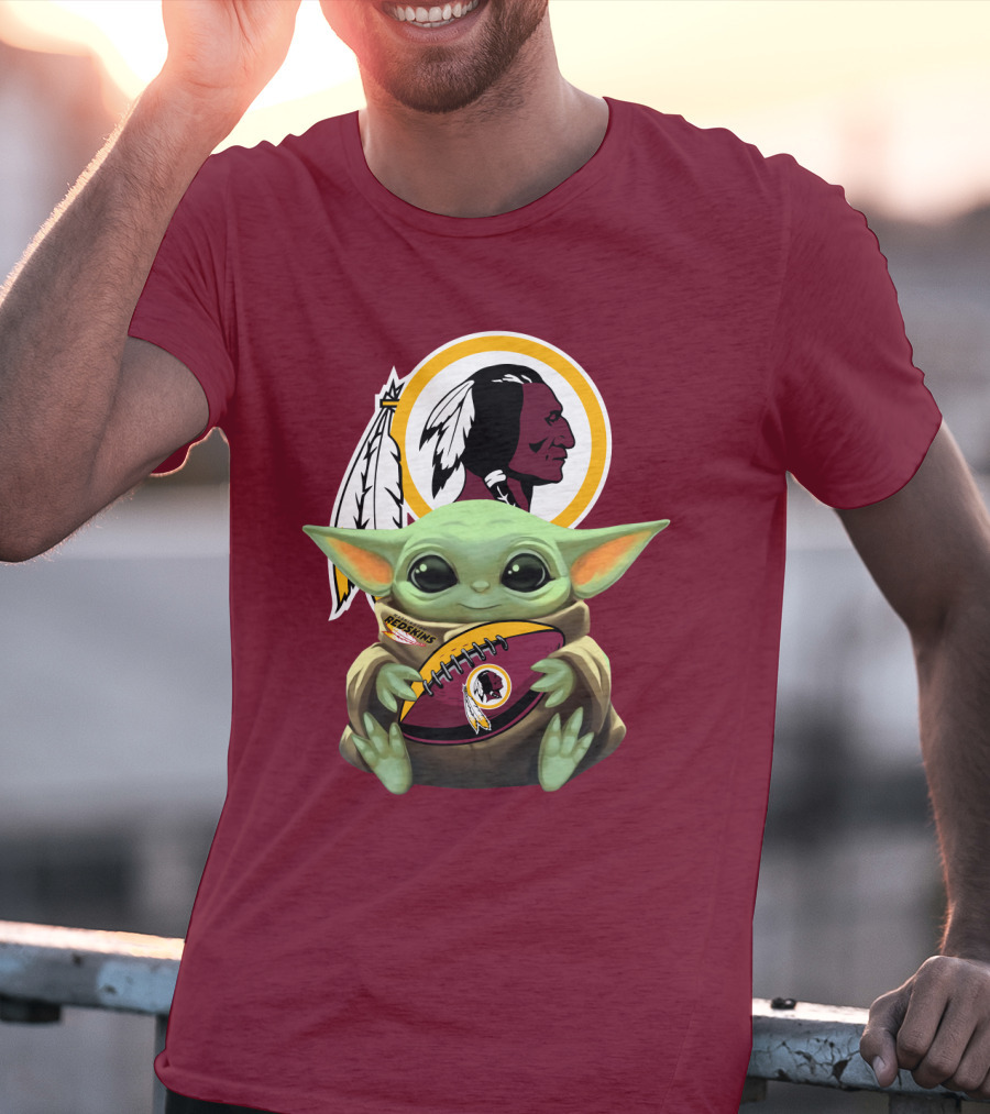 Washington Redskins Baby Yoda Football Fan Collectible T-Shirt