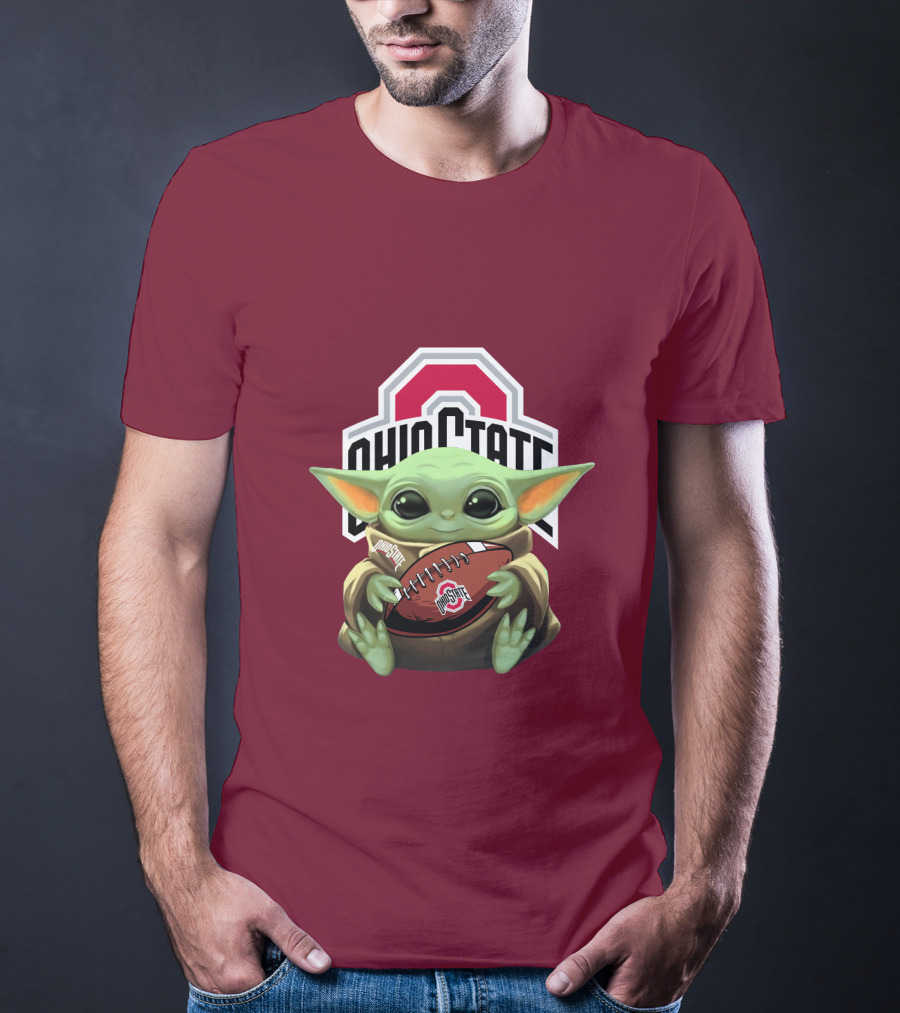 Ohio State Baby Yoda Football T-Shirt