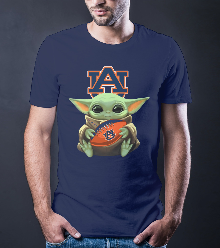 Auburn Baby Yoda Football T-Shirt