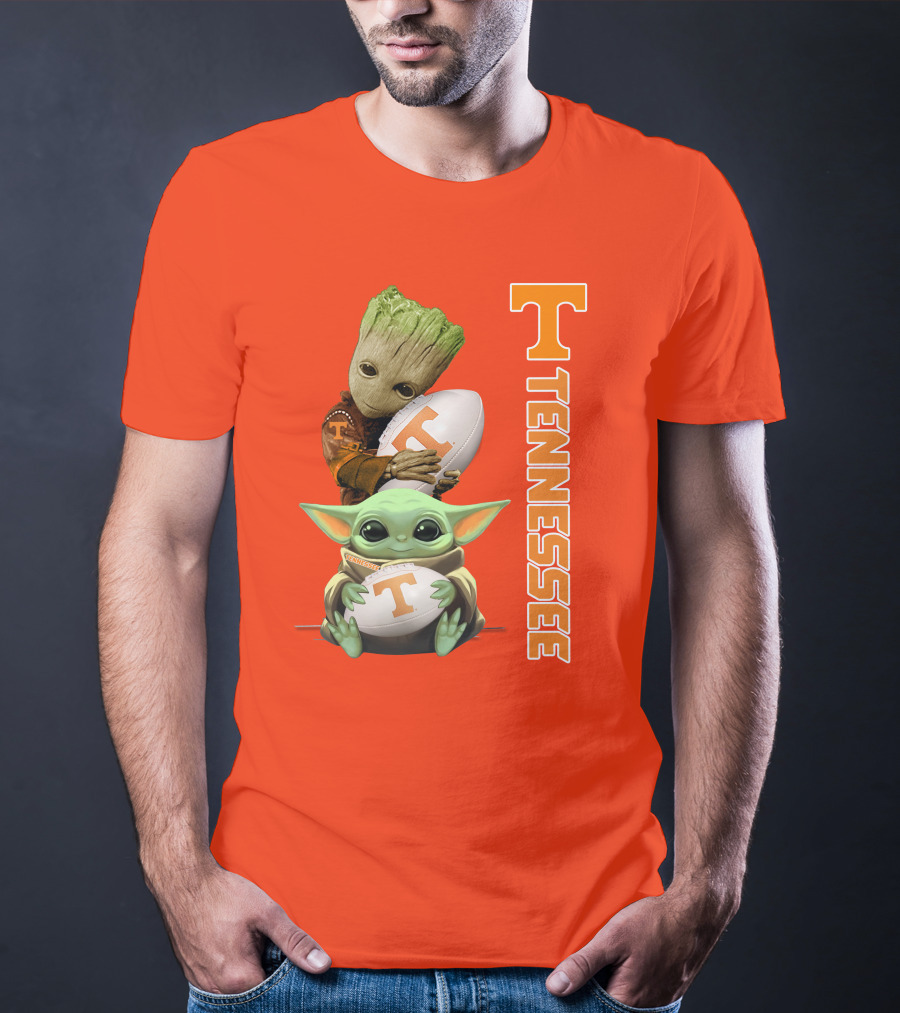 Groot Baby Yoda Tennessee Football T-Shirt